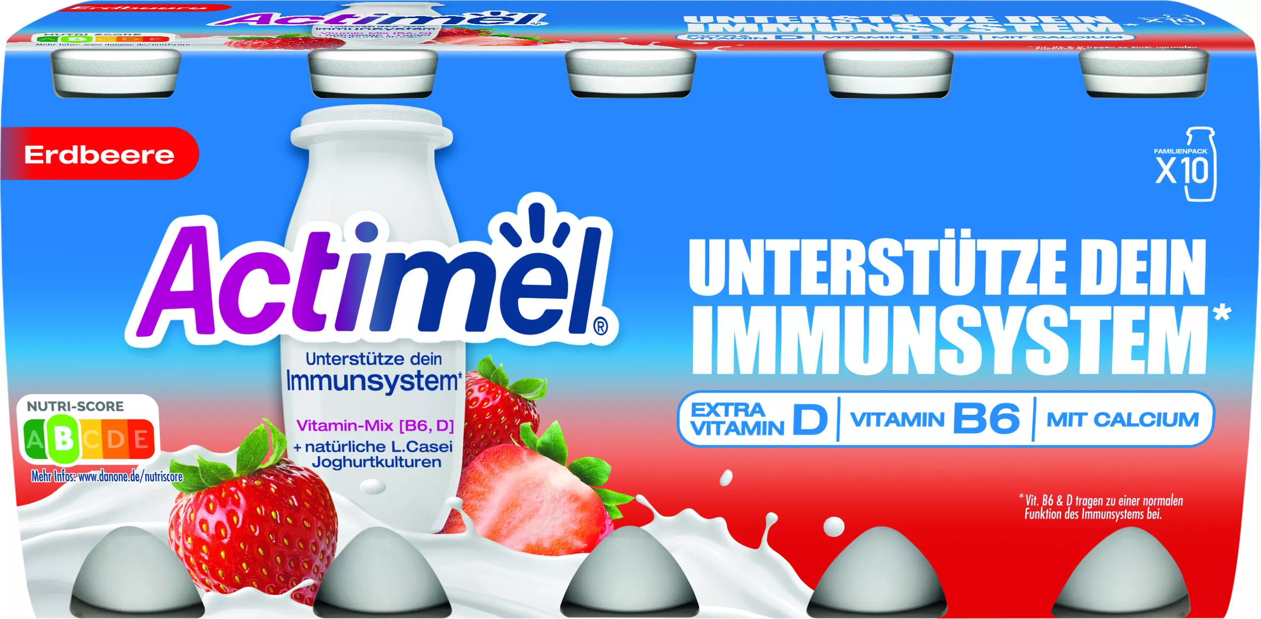 Actimel Strawberry Pack x10